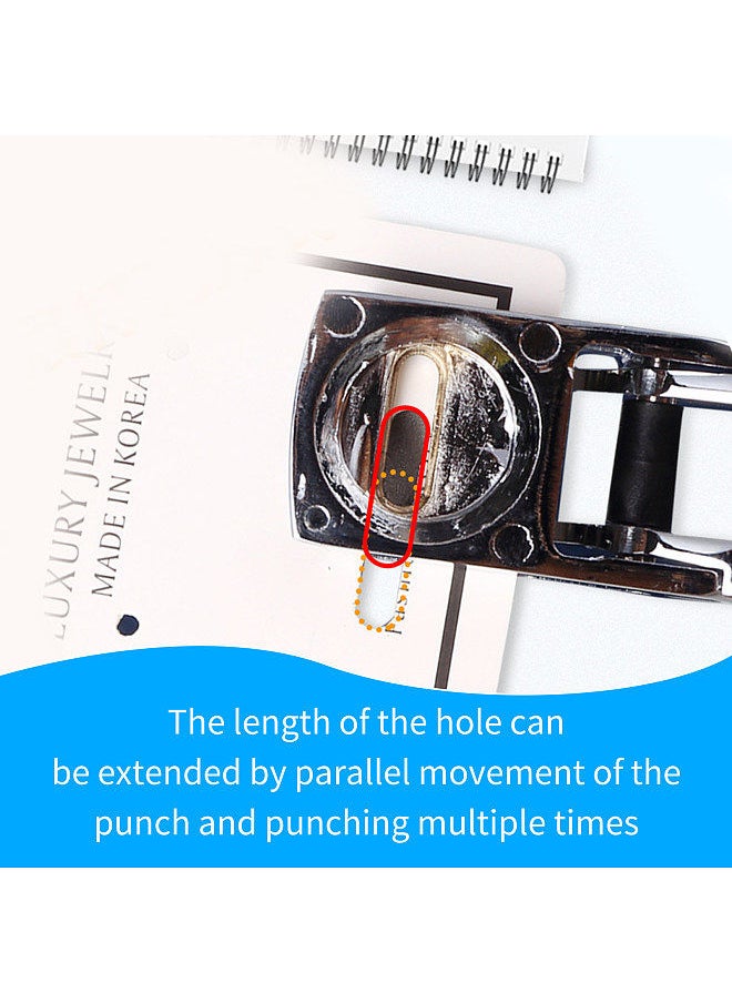 Kw-trio Metal Single Hole Puncher 1-Hole Paper Punch 8 Sheet Capacity for ID Card PVC Photo Slot and Paper Chipboard Art Project Documents Office School Home Supplies  - Image 2