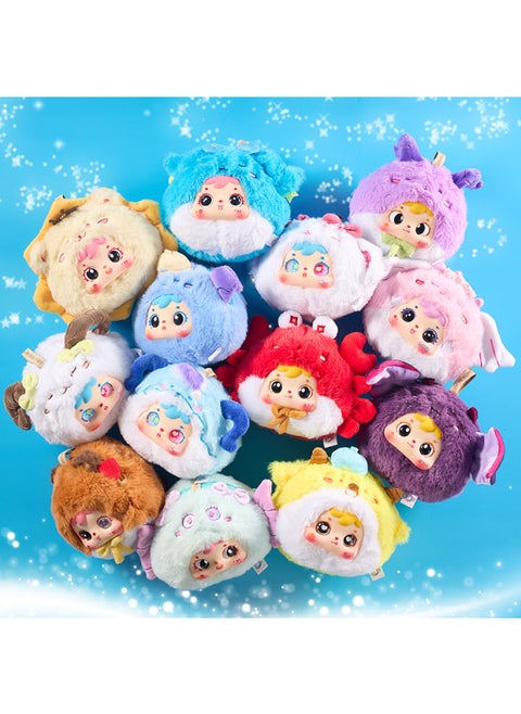 Three Small Wool 400 Body Second Generation Bear Rabbit Happy Picnic Plush Blind Box Cute Tide Play Plush Blind Box Batch-Color:Three Small Fur Twelve Zodiac Signs Zipper Bag Plush (12 Pieces At The Whole End)