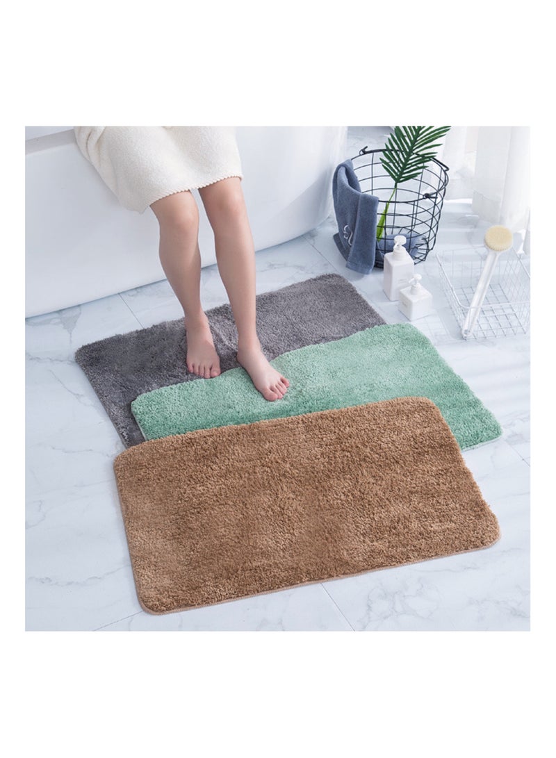 Ultra fine fiber bathroom floor mat with strong anti slip and water absorption properties, fast drying carpet mat suitable for living room, kitchen, bedroom, bathroom, balcony, home decoration (50 * 80cm), machine washable  - Image 2