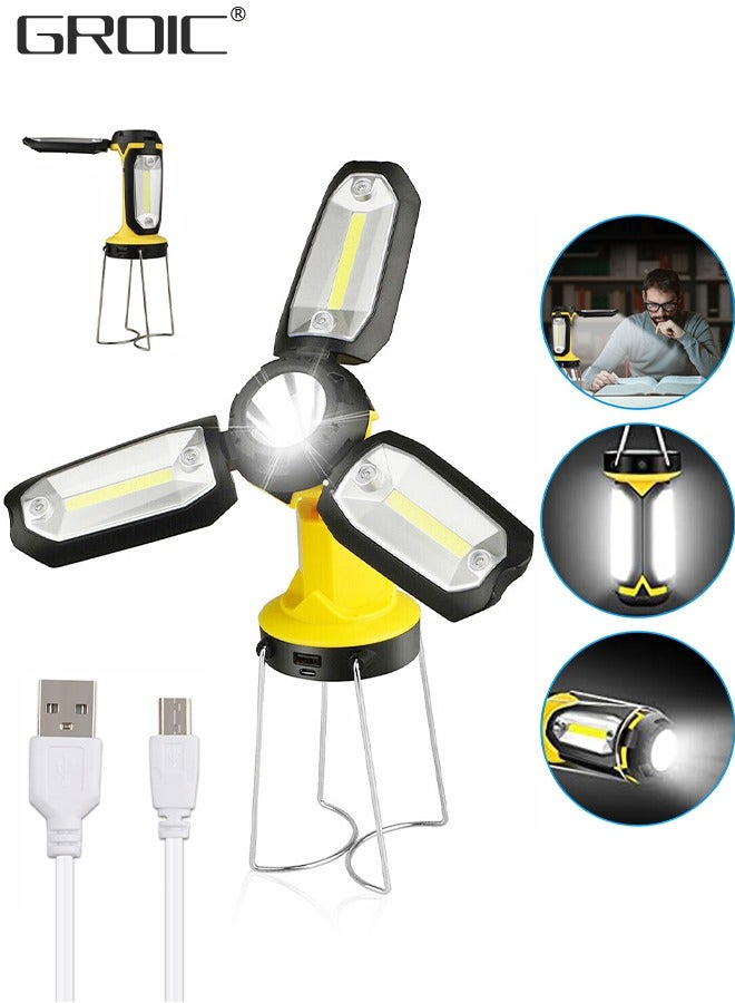 GROIC LED Work Light Rechargeable Camping Lantern Portable 1200mAh Tent Flashlight by USB Charging Charging Car Repair Household and Emergency Use - Image 1