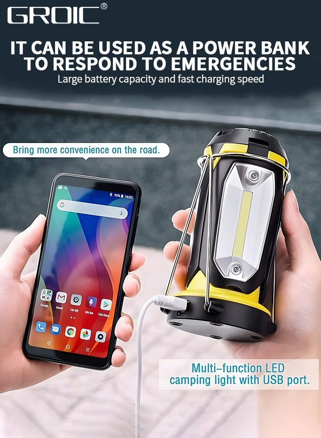 GROIC LED Work Light Rechargeable Camping Lantern Portable 1200mAh Tent Flashlight by USB Charging Charging Car Repair Household and Emergency Use - Image 4