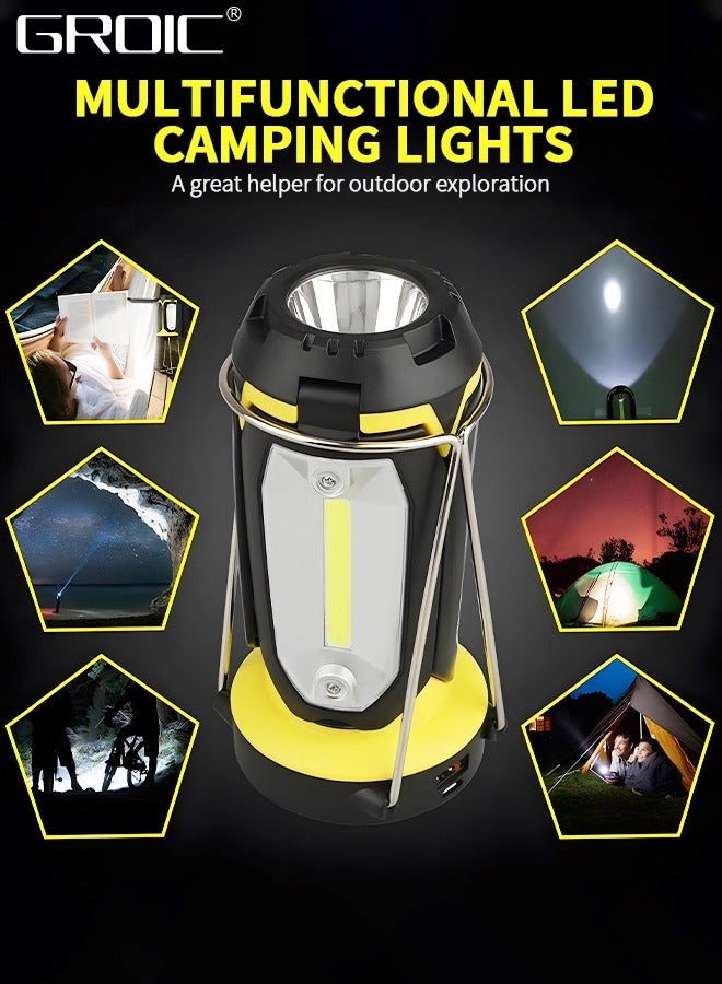 GROIC LED Work Light Rechargeable Camping Lantern Portable 1200mAh Tent Flashlight by USB Charging Charging Car Repair Household and Emergency Use - Image 3