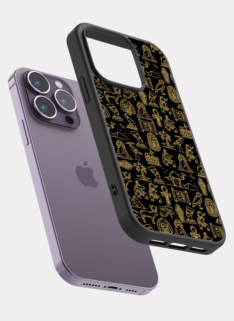 PXLAAT iPhone 14 Pro case cover Pharaonic Pattern  - Image 2