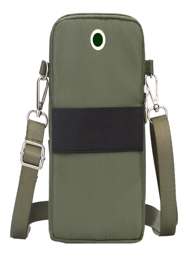 JANKS Small Crossbody Bag for Women - Mini Phone Purses with Crossbody Strap and Wallet - Nylon Arm Bag, A-olive Green, Small, Handbag - Image 5