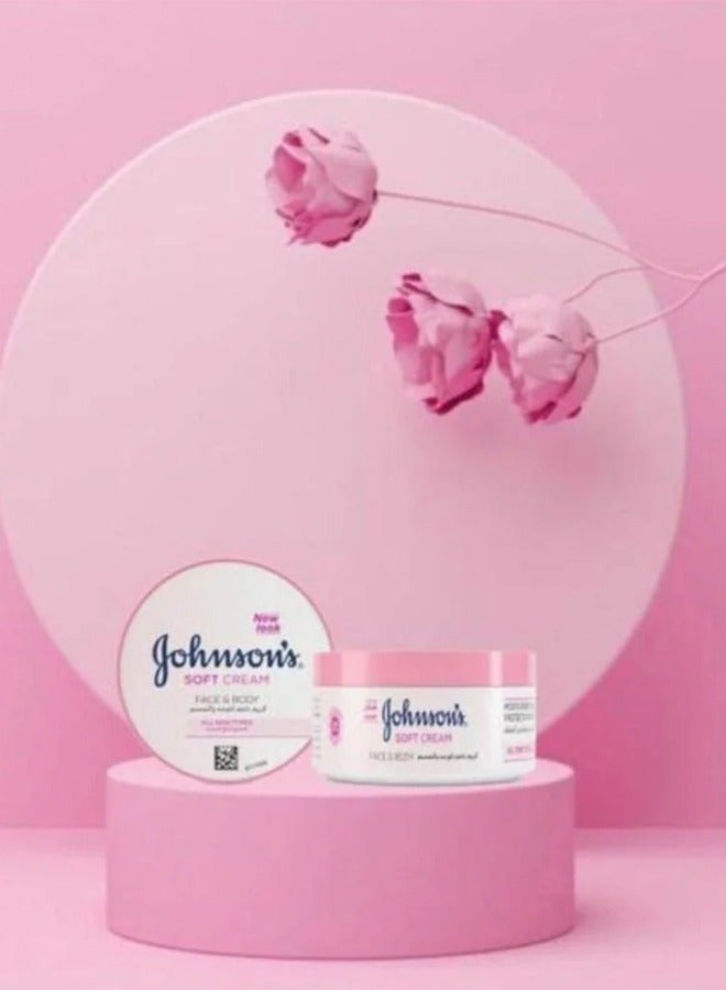 Johnson's Baby Face & Body Cream 24 Hour Moisture Soft 300 ml - Image 1