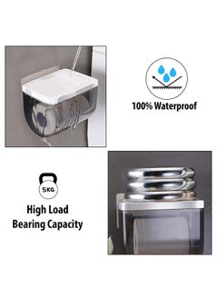 Kienlix kienlix Self Adhesive Magic Sticker Series Waterproof Toilet Paper HolderTissue Roll Holder Plastic Material WhitePack of 1 5167  - Image 4