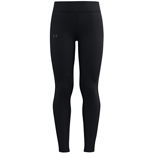Under Armour Girls Motion Leggings, Black (001)/White, Large - Image 1