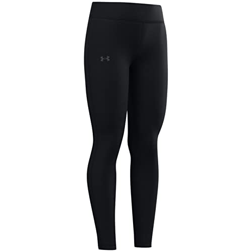 Under Armour Girls Motion Leggings, Black (001)/White, Large - Image 2