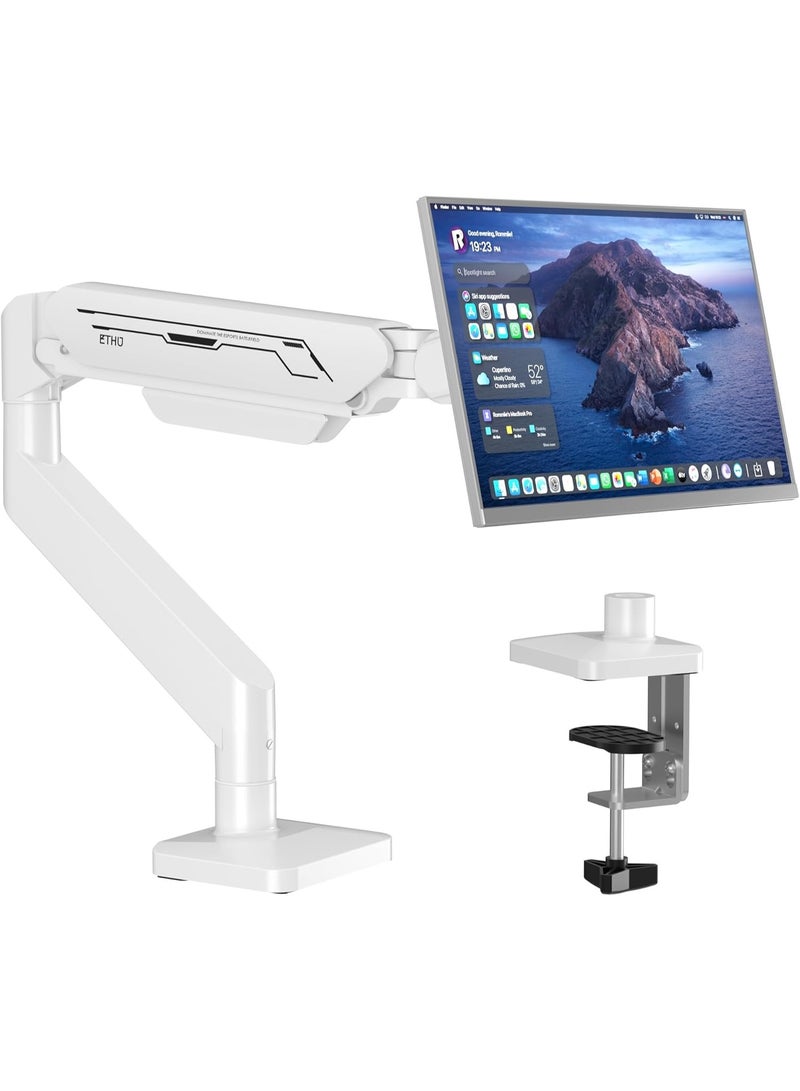 ETHU Monitor Arm, Heavy Duty Monitor Desk Mount with Gas Spring for 17-38 Inch Screens, Hold 2-12KG, Full Motion VESA Monitor Stand with Dual Installation for Office & Home - Image 1