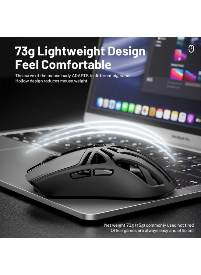 SMAILWOLF RS8 Gaming Mouse Wireless Bluetooth Wired Tri-Mode  Connection Lightweight Macro Notebook Computer Hollow Mouse  - Image 3