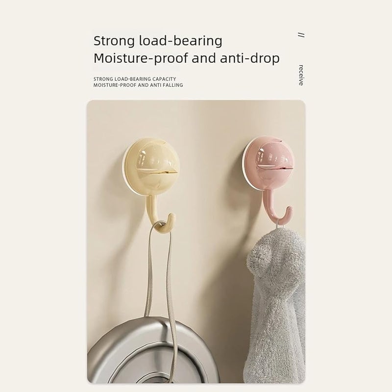 Clear Spherical Suction Cup Hook Strong Vacuum Adsorption No Drill Bathroom Kitchen - Image 4