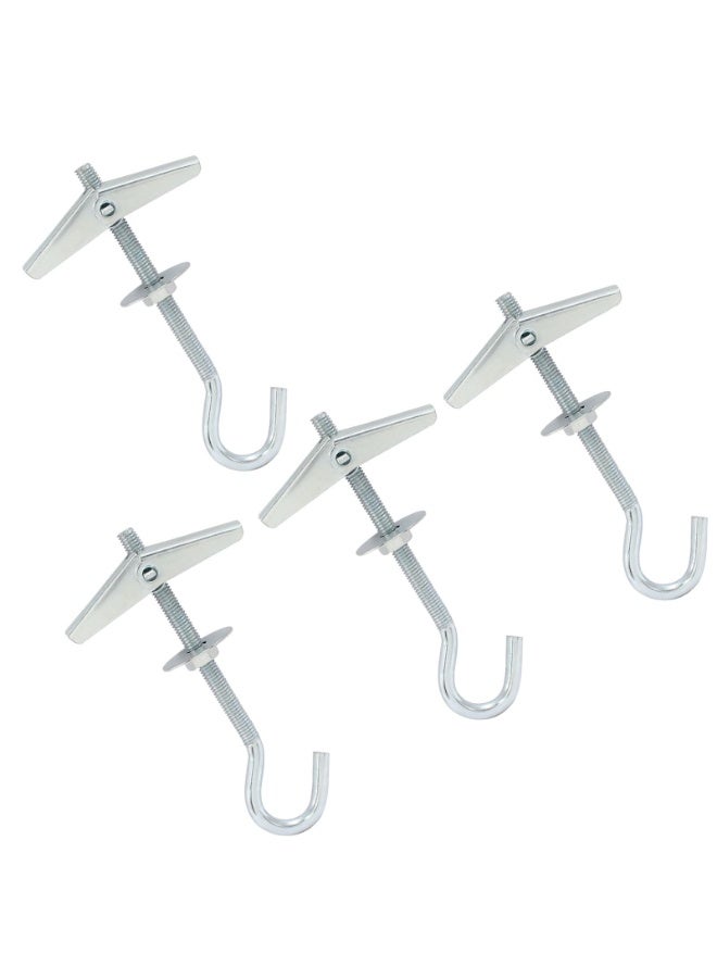 4 Packs Heavy Duty Plasterboard Ceiling Hooks, Spring Toggle Wing Bolts Hanger for Hanging Plants - Image 4