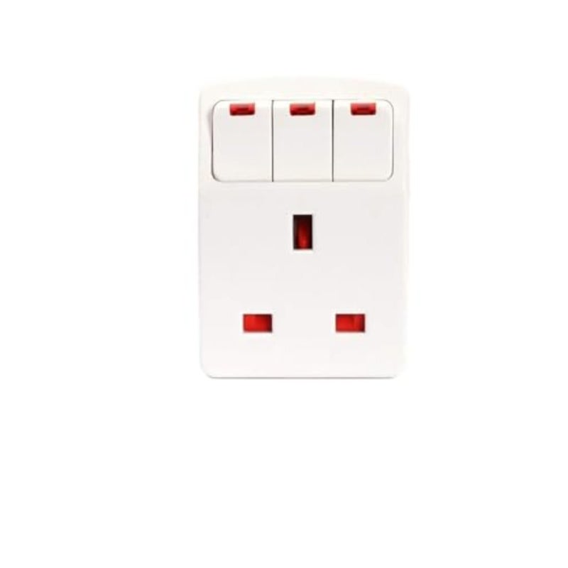 Terminator- Esma Approved 3Way British Plug Multi Adapter With Individual Switches, Bs1362 Fused Uk Plug Adaptor - Image 2