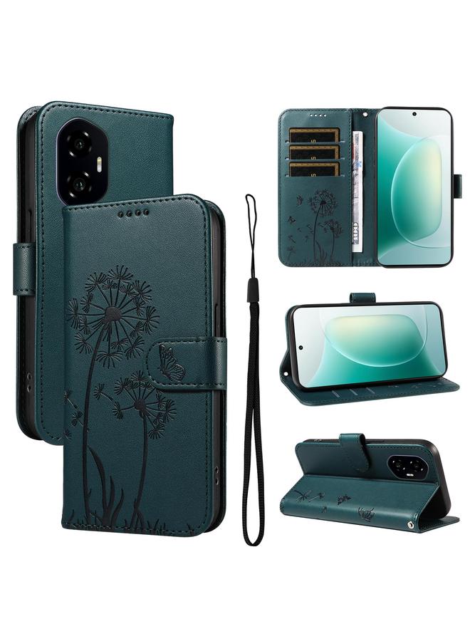 اس-توب جراب هاتف Honor 300 من الجلد القابل للطي بنقشة الهندباء - Image 1