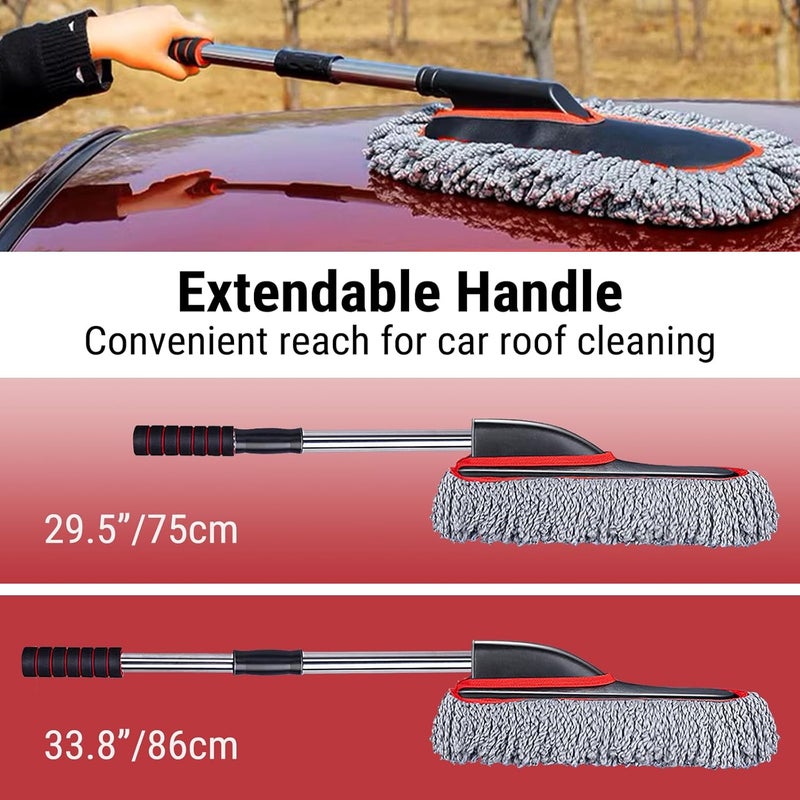 YeewayVeh Extendable Microfiber Car Duster - Scratch Free Cleaning Tool for Vehicles and Home - Image 4