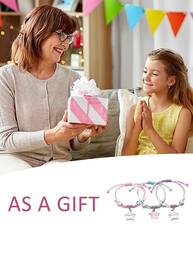 مجموعة أساور متطابقة، هدايا مميزة للصديقات والأخوات، تصميم نجمة خماسية، أساور بوهيمية مصنوعة يدويًا، قابلة للتعديل برباط، هدية صداقة مميزة للنساء. - Image 5