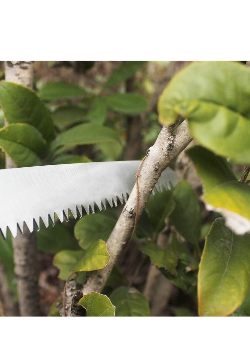 Folding Pruning Saw, Premium Folding Hand Saw with Secure Lock Comfort Soft Grip for Garden or Tree Pruning, Camping, Wood Working
