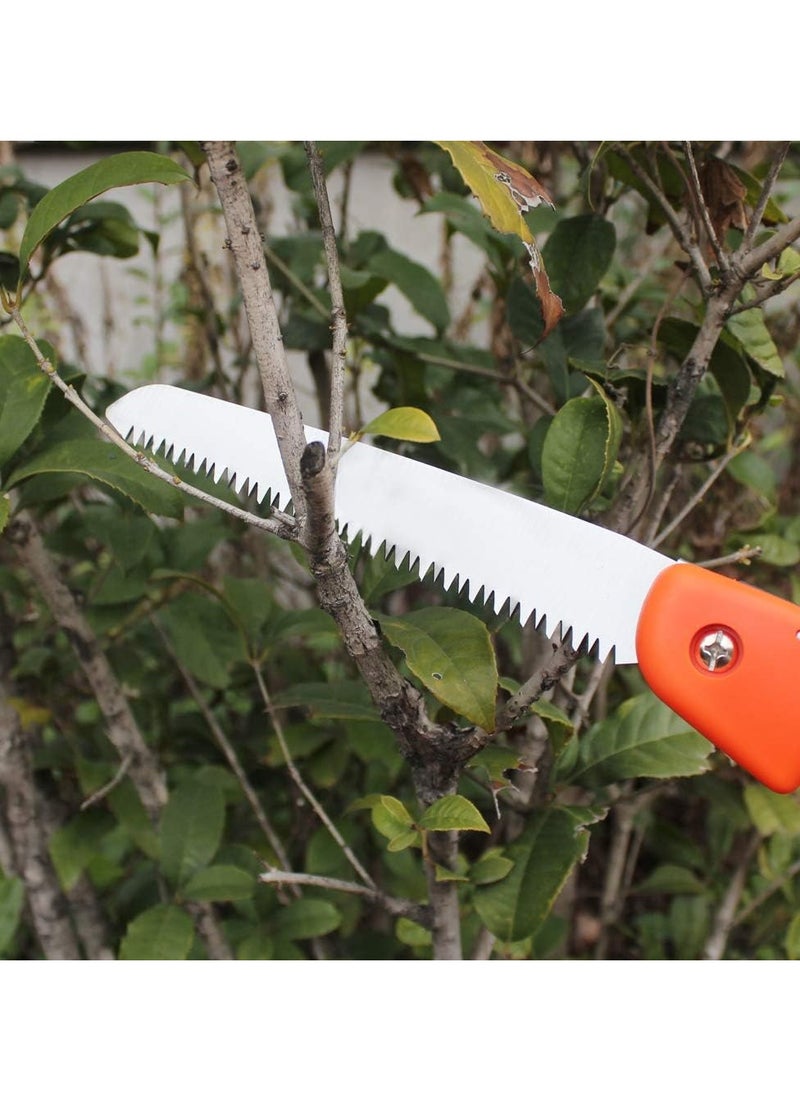 Folding Pruning Saw, Premium Folding Hand Saw with Secure Lock Comfort Soft Grip for Garden or Tree Pruning, Camping, Wood Working