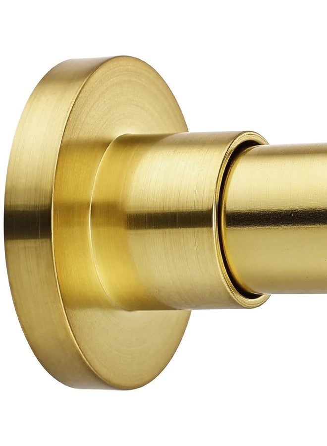 BRIOFOX Shower Curtain Rod Adjustable 18-64 Inch, Spring Tension Shower Rod No Drilling Non Slip, Brushed Gold - Image 1