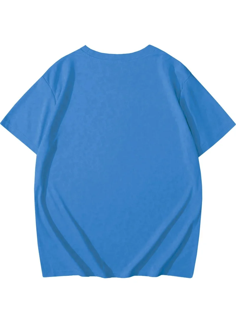 BRZ Collection Unisex Kids Basic T-Shirt Blue
