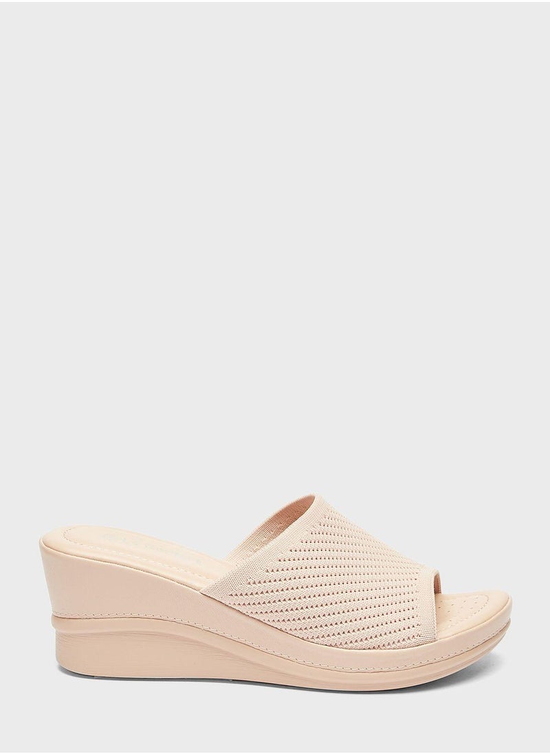 One Strap Wedge Sandals