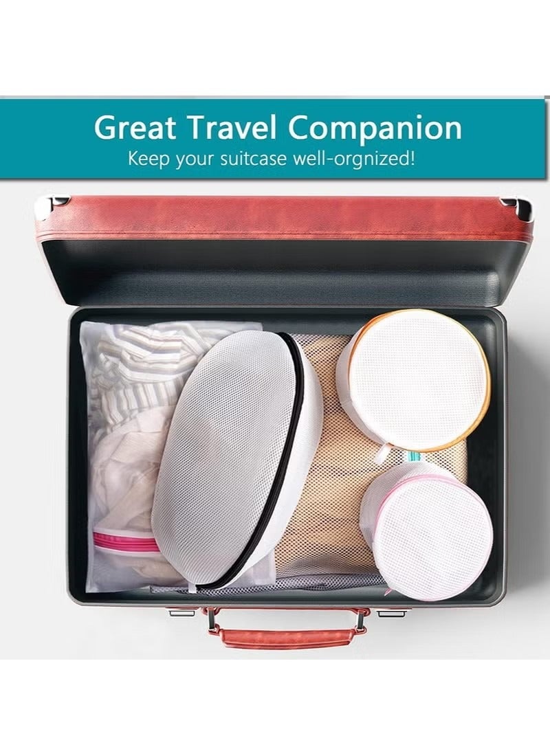 3 قطع من أكياس الغسيل المتينة على شكل قرص العسل، أكياس شبكية متينة، 2 كبيرة جدًا وواحدة كبيرة مع رباط للإغلاق، مناسبة لسكان الكليات والمساكن والشقق - Image 5