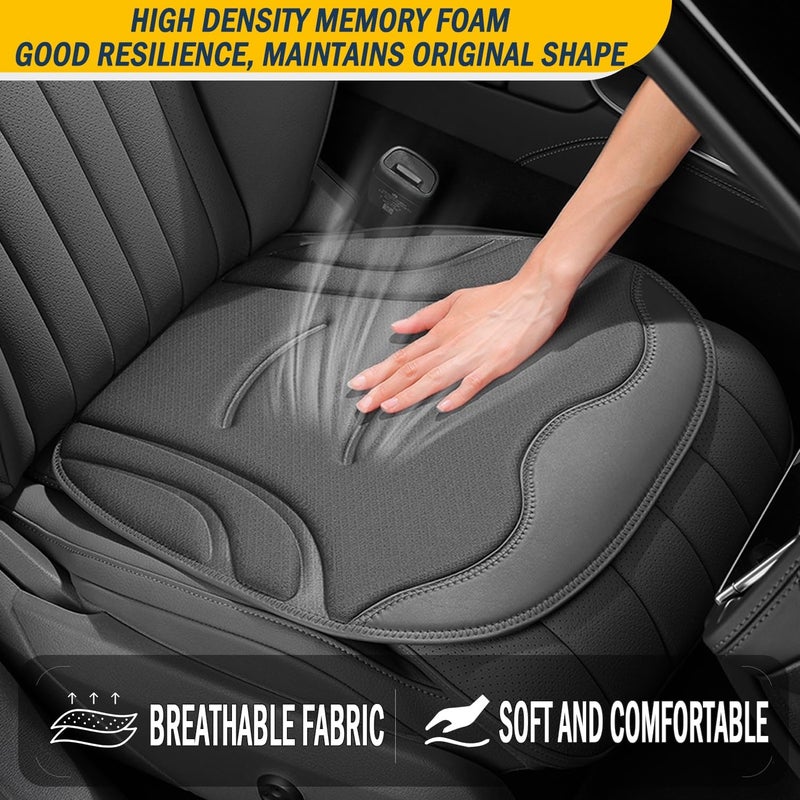 HOLDCY 2Pcs Car Seat Cushion – Ergonomic Comfort, Breathable Material, Anti-Slip Bottom for Cars and Office Chairs (Black) - Image 3