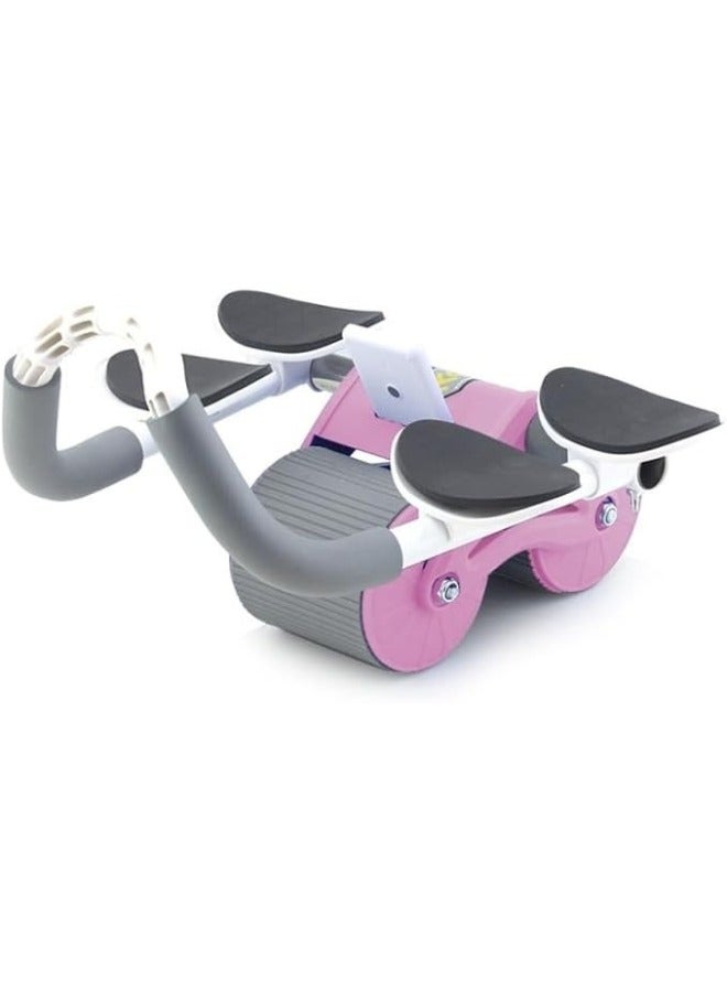 هابي هوم عجلة تمرين البطن الأوتوماتيكية ذات الارتداد البطيء، مع دعم الكوع ومؤقت، معدات تمرين عضلات البطن، للرجال والنساء - Image 2