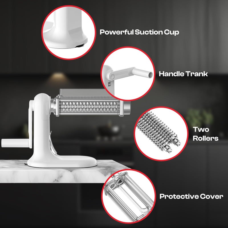 Cofun Manual Meat Tenderizer Tool, Meat Tenderizer Machine with Stainless Steel Gear, Steak Flatten Cuber Rolling Meat Poultry Tenderizer, Meat Tenderizer Kitchen Tool - Image 5