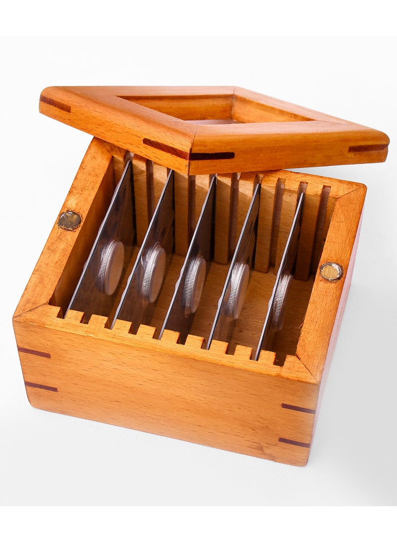 BTC Silver Bar Wooden Box for 10 Cards - Image 2