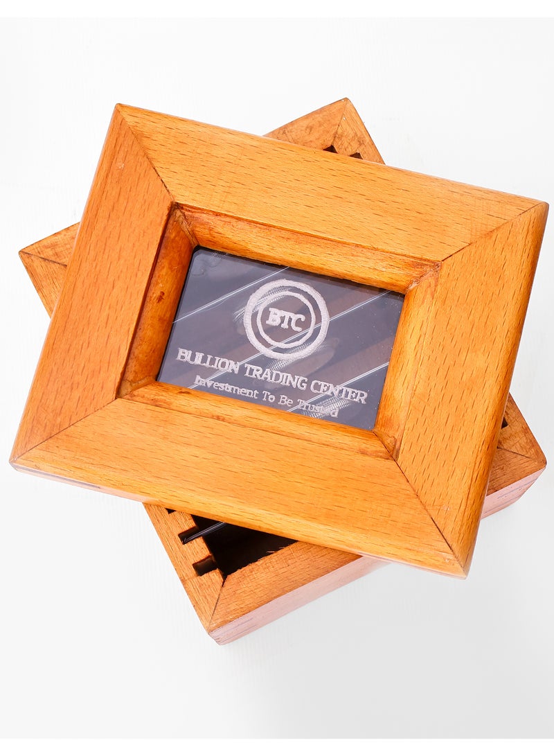 BTC Silver Bar Wooden Box for 10 Cards - Image 4