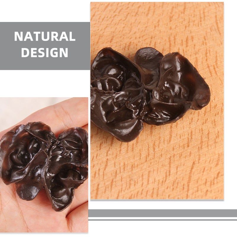 15pcs Artificial Black Simulation Vegetable Fake Agarics Lifelike Agarics Props - Image 2