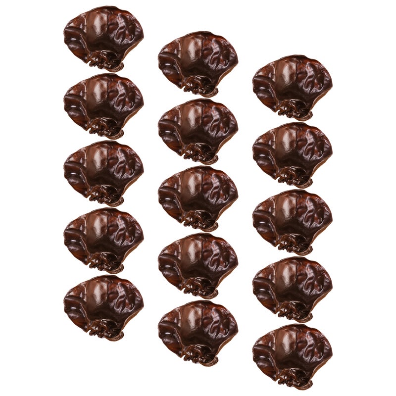 15pcs Artificial Black Simulation Vegetable Fake Agarics Lifelike Agarics Props - Image 1