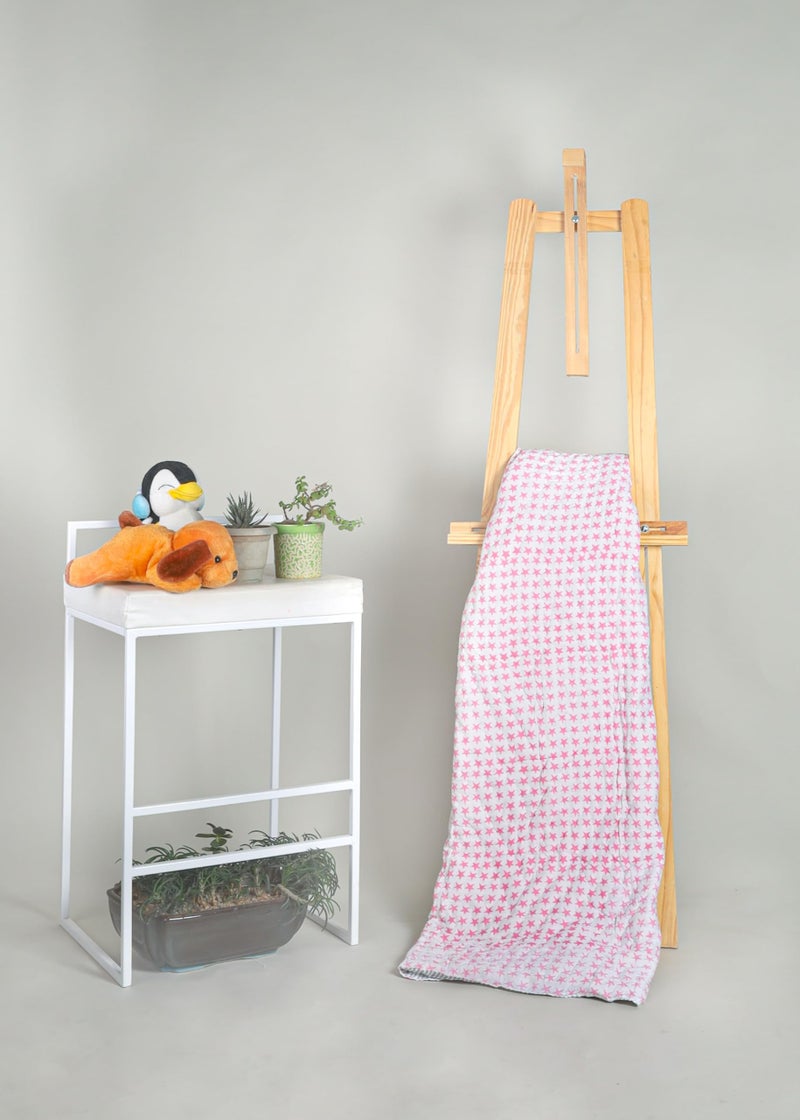 Feels Like Home Handcrafted Home Linen Feels Like Home Baby Quilt - Pink Car Cotton Baby Super Soft Lightweight Reversible All Season Use Comforter AC Blanket Baby Wrap for Kids, 60 x 90 Inch (0-5 Years) - Image 5