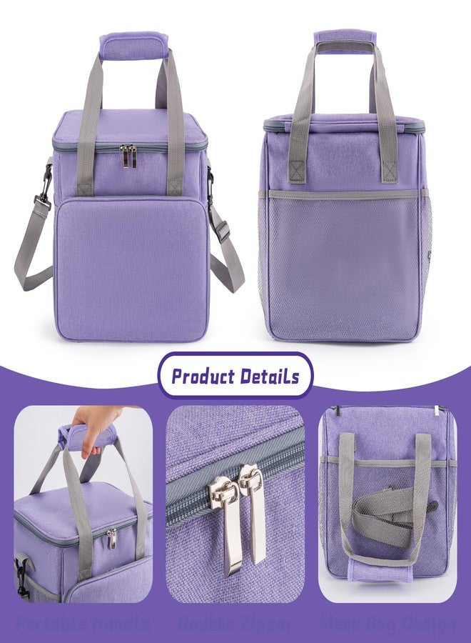 SMYV Pet Grooming Bag for Dog Grooming Supplies, Dog Tote Travel Bag for Pets Grooming Tools Kit Accessories - Light Purple - Image 4