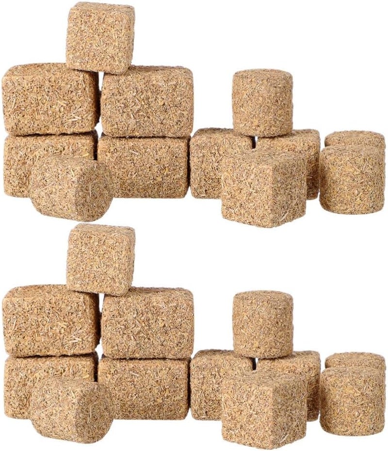 SEWACC 24pcs Miniature Hay Bales for Farm Scene Realistic Decorative Faux Haystack Models for Dollhouse Landscape Includes Cylindrical and Shapes - Image 2