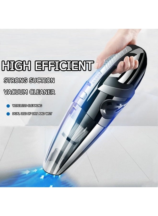 مكنسة كهربائية محمولة باليد عالية الطاقة 120 وات 4500 كيلو باسكال مكنسة غبار لاسلكية قابلة للشحن محمولة لزوج الحيوانات الأليفة/الأريكة/السيارة/المكتب - Image 4