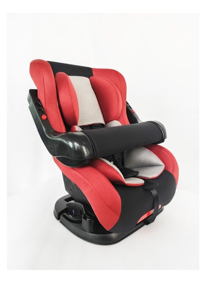 molody Molody Convertible Baby Car Seat 0-4 Years with Front Safety Handle and Reclining Positions-Red  - Image 2