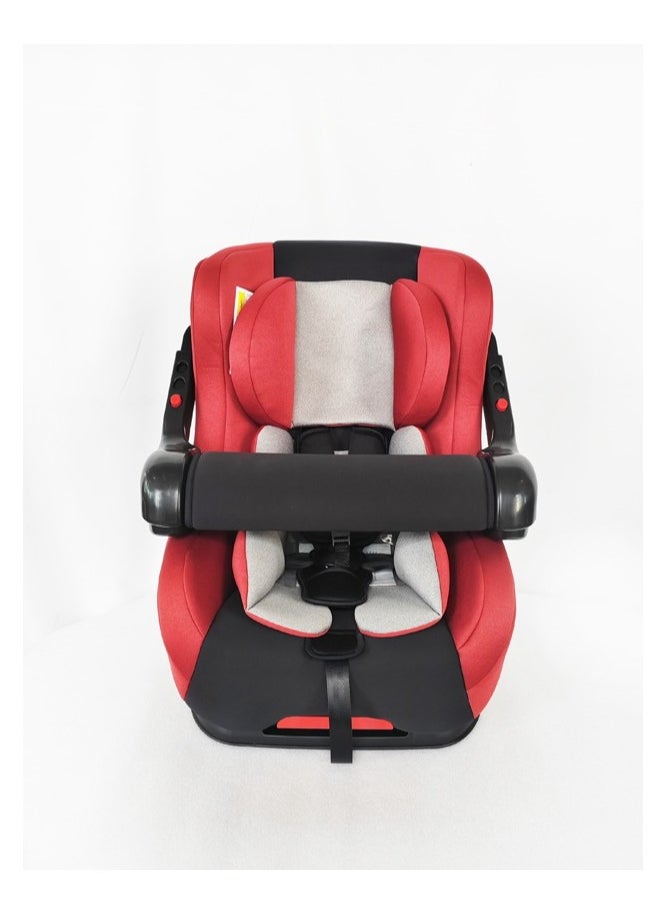 molody Molody Convertible Baby Car Seat 0-4 Years with Front Safety Handle and Reclining Positions-Red  - Image 3