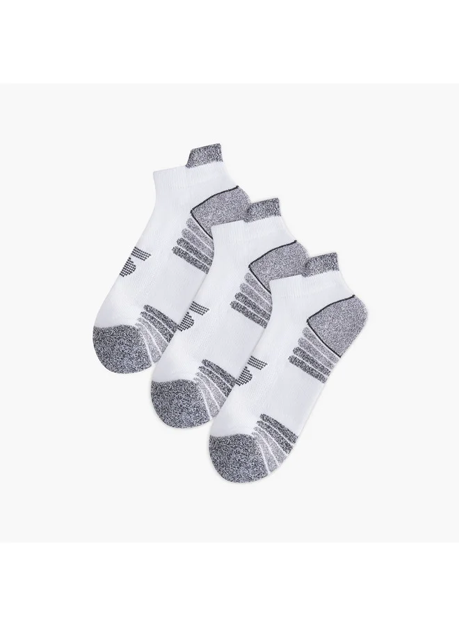 Women's Printed Half Terry Ankle Length Socks - Set of 3