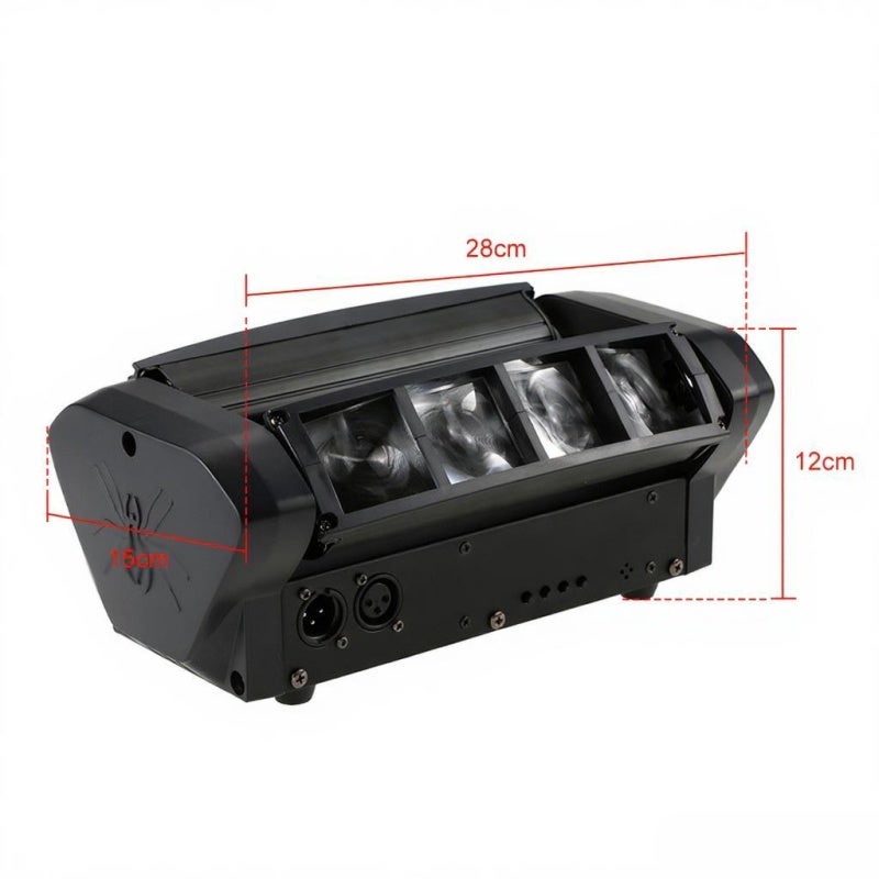 Mini LED Spider Stage Light: 8 RGBW LEDs, 180 Deg Rotatable Moving Head, 220 Deg Illuminating Angle - Flexible Control Modes, 5000 Hours Lifespan for Party, Disco, DJ Stage Lighting - Image 3