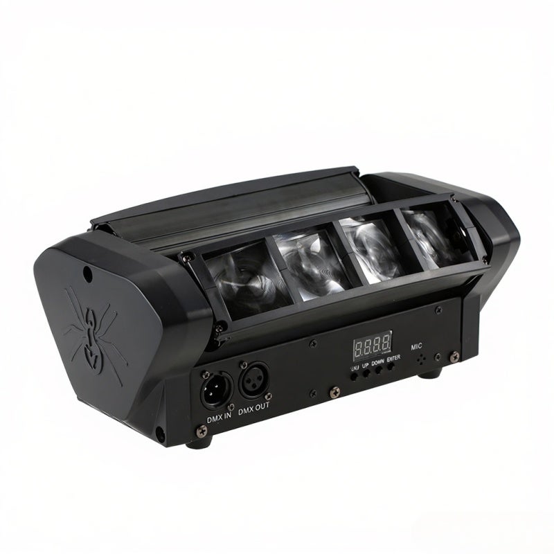 Mini LED Spider Stage Light: 8 RGBW LEDs, 180 Deg Rotatable Moving Head, 220 Deg Illuminating Angle - Flexible Control Modes, 5000 Hours Lifespan for Party, Disco, DJ Stage Lighting - Image 1