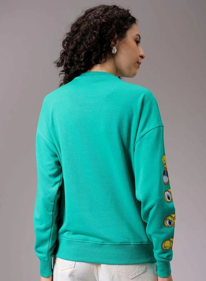 مرفوعة Women Boxy Fit Looney Tunes Oversized Sweatshirt