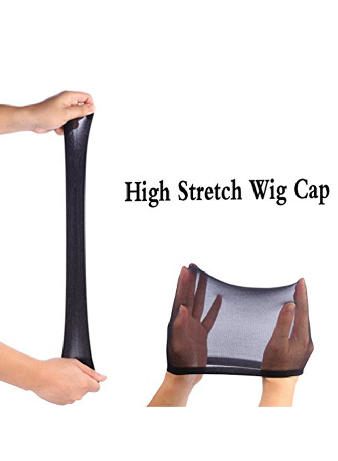 OMORFIEER Unisex Stocking Wig Cap Snood Mesh Natural Black Wig Caps (2pcs) - Image 2