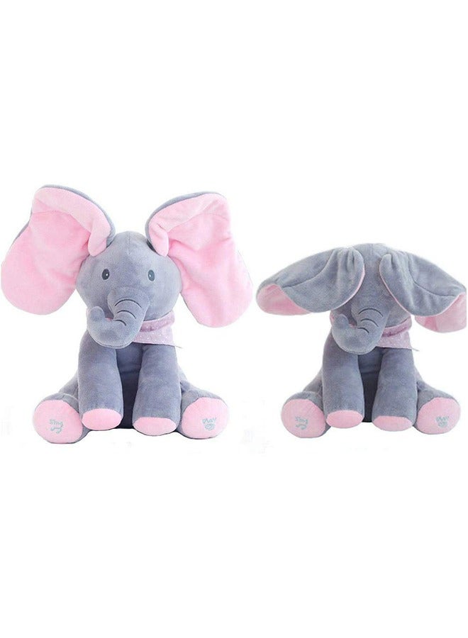 Talking And Singing Elephant Stuffed Plush Doll Toy Gray/Pink 30cm - Image 2