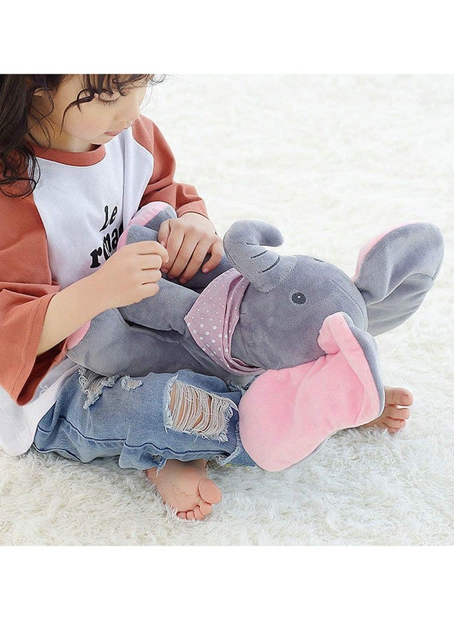 Talking And Singing Elephant Stuffed Plush Doll Toy Gray/Pink 30cm - Image 3