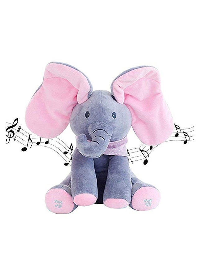 Talking And Singing Elephant Stuffed Plush Doll Toy Gray/Pink 30cm - Image 4