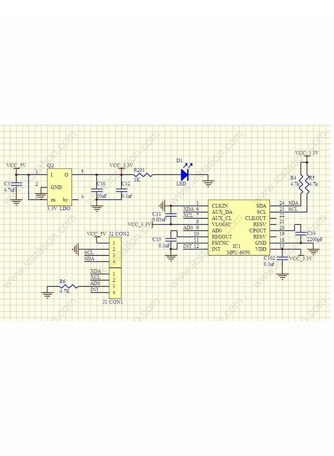 GY-521 MPU 6050 Module, 3 Axis Analog Gyro Sensors Accelerometer 3-5V - Image 5