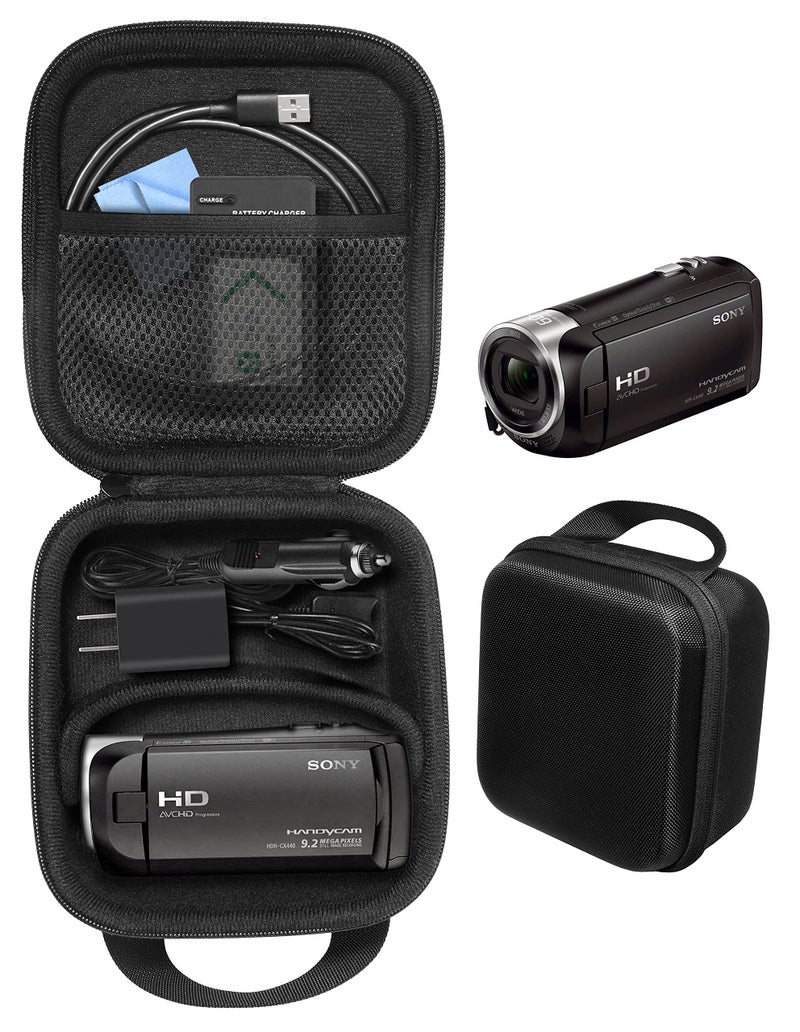 CaseSack Camcorder Case for Sony HD Video Recording HDRCX440, HDRCX405 Handycam; Canon VIXIA HF R800, Panasonic HC-V180K, Kimire HD Recorder, Sony HDRAZ1VR/W, SiOnyx Aurora Day/Night Action Camera - Image 1