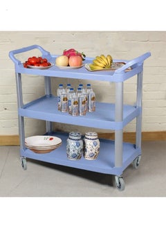 Extra Mobile food storage and serving cart, 3 plastic shelves  - Image 3